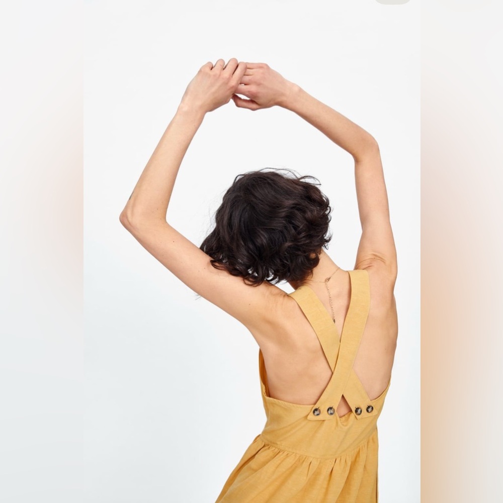 MIDI LINEN BLEND DRESS - Picture 4 of 6